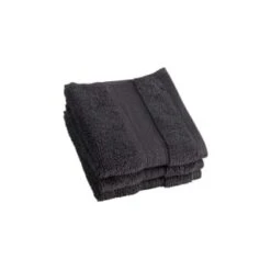 B&M Signature Zero Twist Face Cloth 3pk - Charcoal