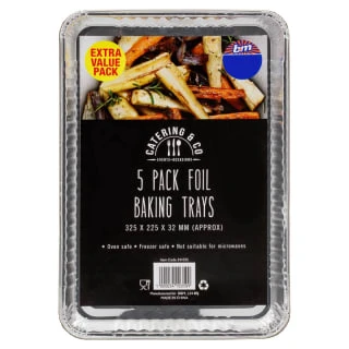 B&M Foil Baking Trays 5pk