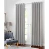 B&M Colorado Hopsack Fully Lined Eyelet Curtains 46 X 72" - Silver