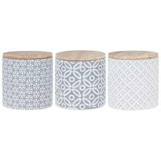 B&M Embossed Geometric Storage Canisters 3pc - Image 3