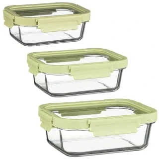B&M Green Glass Food Container - Medium - Image 3
