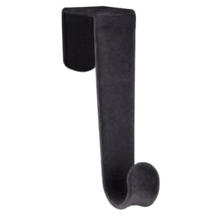 B&M Velvet Overdoor Hooks 4pk - Black - Image 2