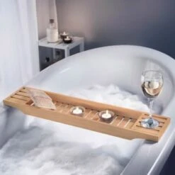 B&M Natural Over Bath Rack