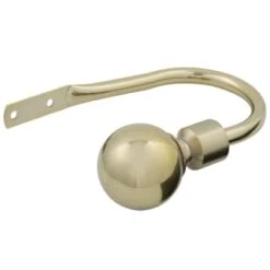B&M Shiny Gold Orb Curtain Hold Backs 2pk