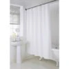 B&M Mono Jacquard Shower Curtain - White