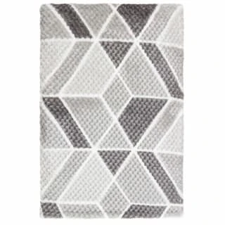 B&M Simply Geo Waffle Throw - Grey - Image 3