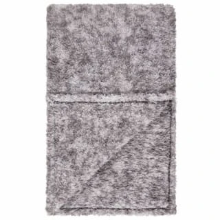 B&M Simply Two Tone Teddy Throw - Grey - Image 2