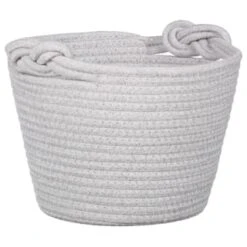 B&M Cara Rope Basket With Handle - Grey