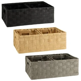 B&M Caen Set Of 3 Paper Rope Baskets - Black - Image 5