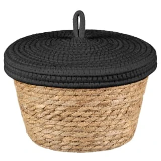B&M Kendall Basket With Lid - Black