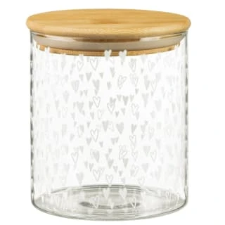 B&M Printed Glass Bamboo Storage Jars 3pc - Image 2
